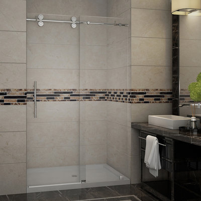 Langham 48" W x 77.5" H Frameless Shower Door