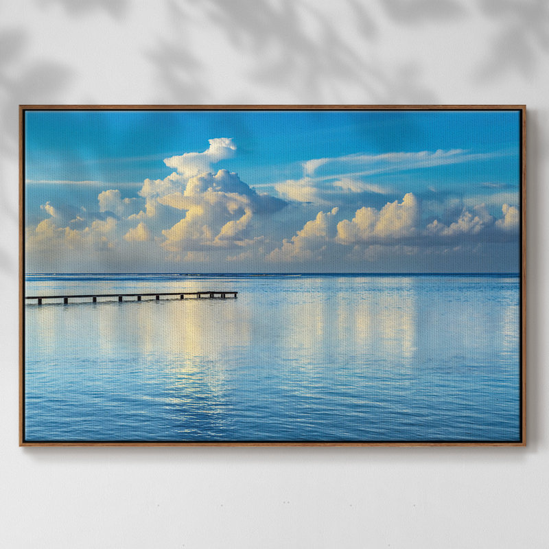 Sunrise Dock, H 27 po x l 41 po x P 2 po, Noyer