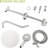 10 Inch Shower In Brushed Nickel - Dual Heads With 5 Spray Modes Massage, Bubbly, Rain, Rain&Bubbly, Rain&Massage Wall Mounted, Includes Arm, Hose, Enamel Cover, Adjustment Rod, Valve Core