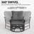 2 - Person Outdoor Swivel Metal Glider Seating Group With Side Table-713223113