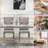 Grey Dining Chairs With Silver Legs Set Of 4