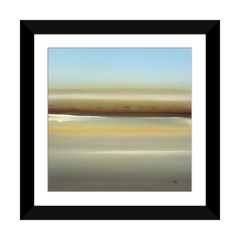 " Contemporary Moments I " by Lisa Ridgers, 16" H x 16" W x 1" D, Black Framed Paper, White