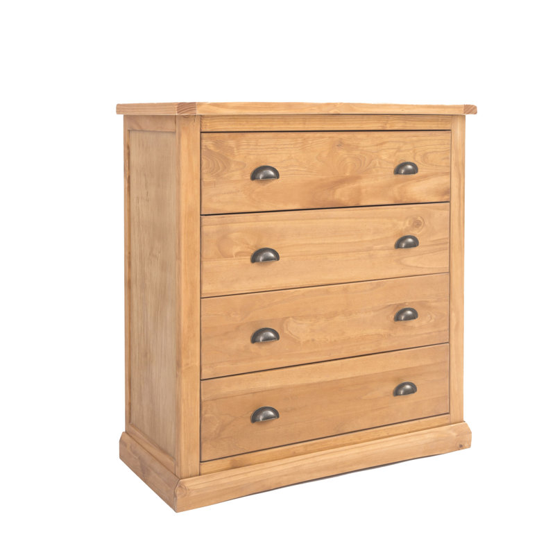 Sarkar 90cm W 4 - Drawer Chest of Drawers, Chamfered