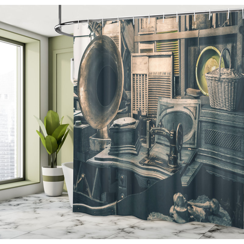 Shower Curtain with Hooks Included, 70" H x 69" W