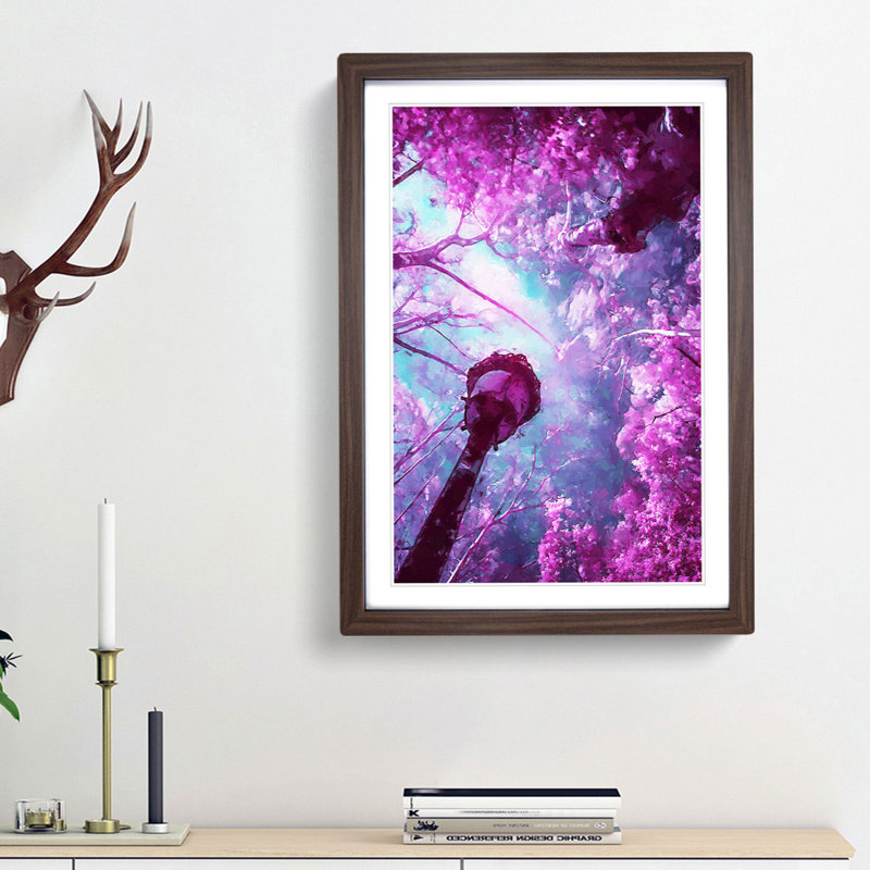Streetlight in Abstract - Framed Print, 36cm H x 27cm W x 2cm D, Walnut Framed