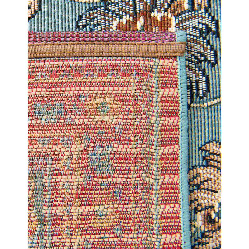 Indoor/Outdoor Traditional Area Rug, Rectangle 5'3" x 8'