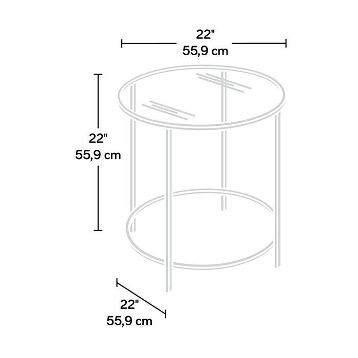 Bret End Table, Clear
