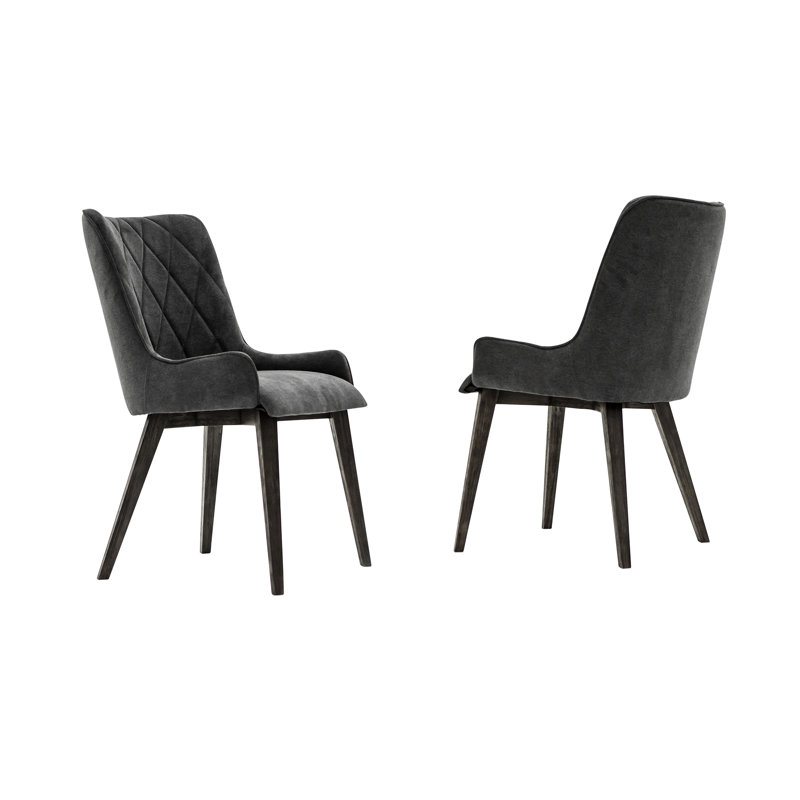 Naik 19 " H Upholstered Side Chair, Charcoal