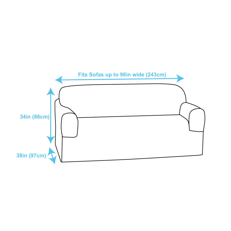 Box Cushion Sofa Slipcover, Gray