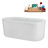 59" Streamlin Soaking Freestanding Tub and Tray With Internal Drain-102216299