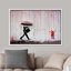 Banksy, arc-en-ciel coloré, un homme et une fille graffiti, Street Art Home Decor, impression sur toile-97558488-97558487-119461166