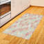 Tapis décoratif floral à haute densité en fibres de polyester-42030778