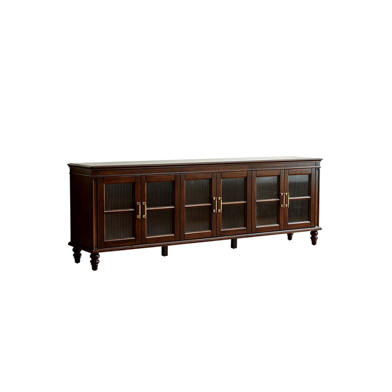 American retro solid wood TV stand