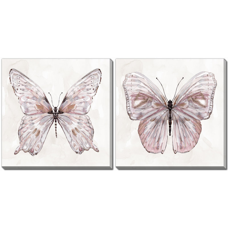 Blush Wings, ensemble d'art mural sur toile