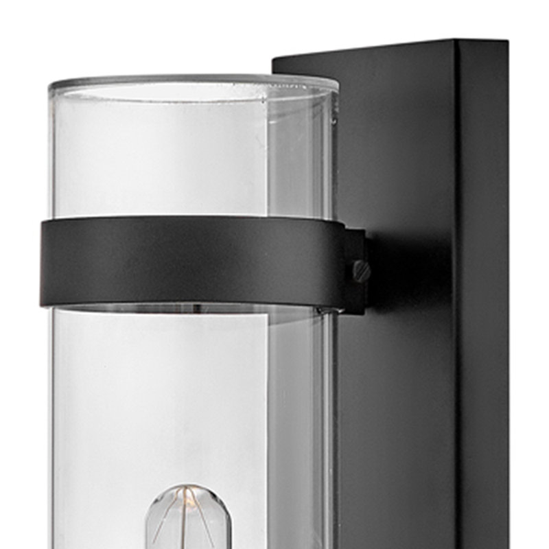 Ryden 1 - Light Outdoor Wall Lantern, Black