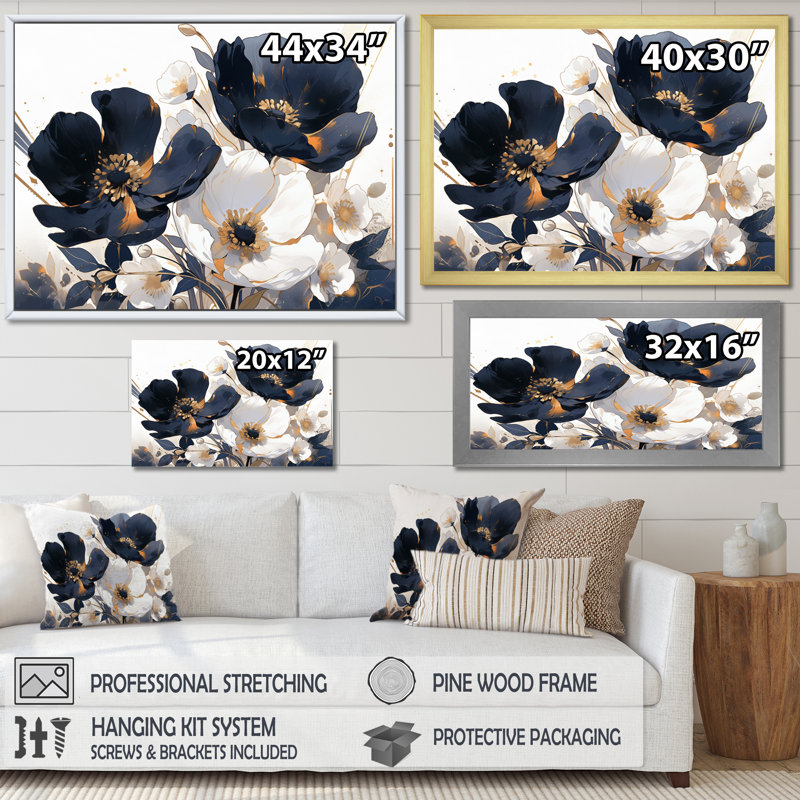 Brilliant Poppies IV On Canvas Print, Wrapped Canvas, 34" H x 44" W x 1.5" D