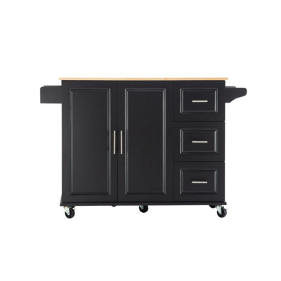 Îlot de cuisine et chariot de cuisine (tabouret non inclus)