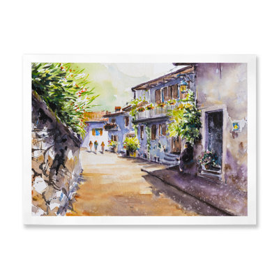 «Vintage View Of Old Europe City II», reproduction sur toile