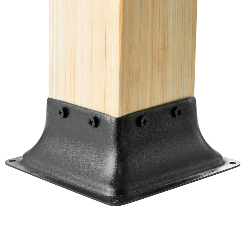 Base de poteau 4X4 20Pcs, support de poteau interne en acier thermolaqué résistant pour ancrage de poteau en bois standard, base de poteau de terrasse pour support de balustrade