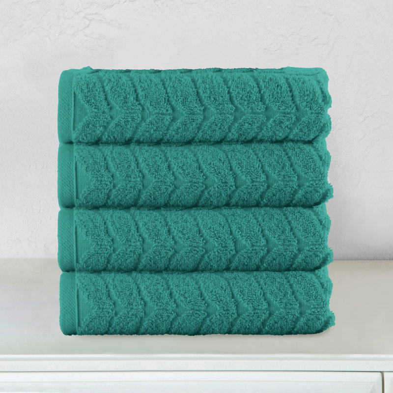 Elegant Comfort 100% Turkish Cotton 4-Piece Towel Set – Ultra Soft, Highly Absorbent, Quick Dry Bathroom Towels, Turquoise