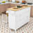Adda Rustic Storage Kitchen Island Set with Expandable Drop-Leaf Tabletop and 2 Stools-1781461224