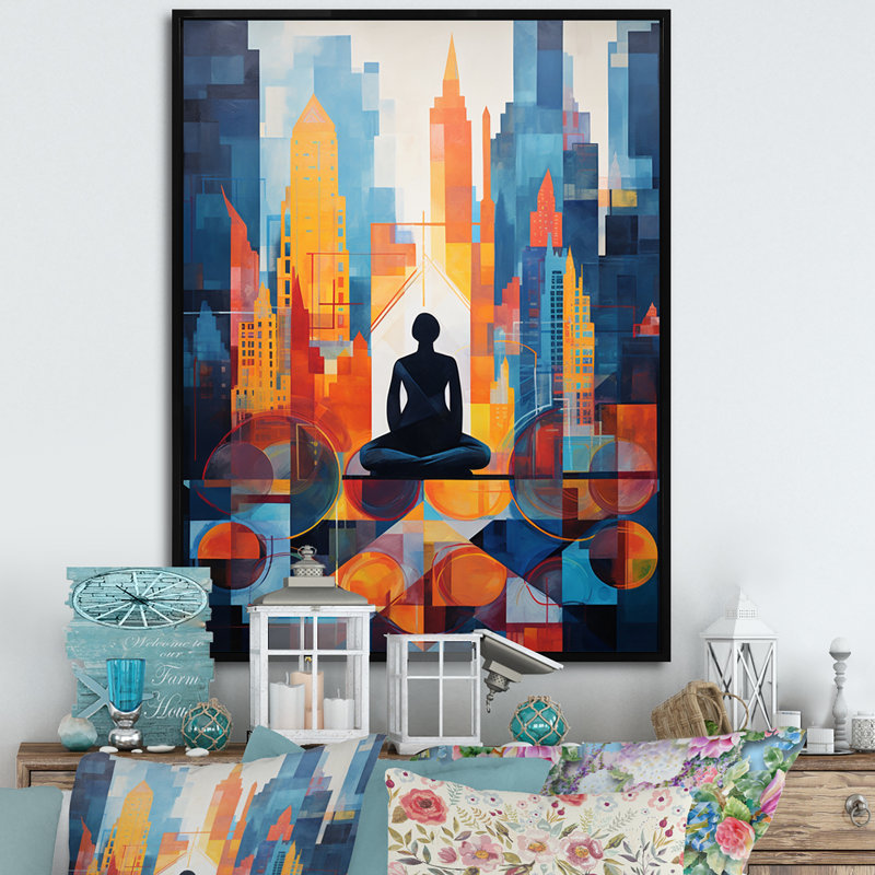Yoga Cubisc Collae II, H 20 po x l 12 po x P 1 po, Noir