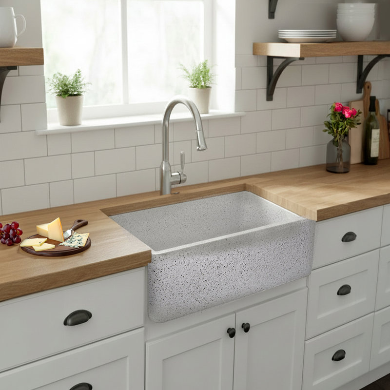 Vineyard 29.75'' L Single Basin Kitchen Sink, Pietra Sarda