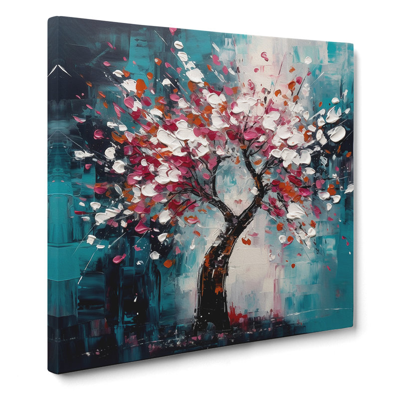 Cherry Blossom Tree Expressionism No.5 - Print, 35cm H x 35cm W x 3cm D