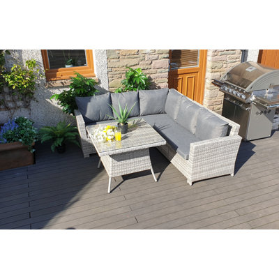Clifden 5 Seater Rattan Corner Sofa Set