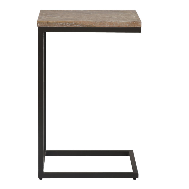 Crescentia Solid Wood Top End Table