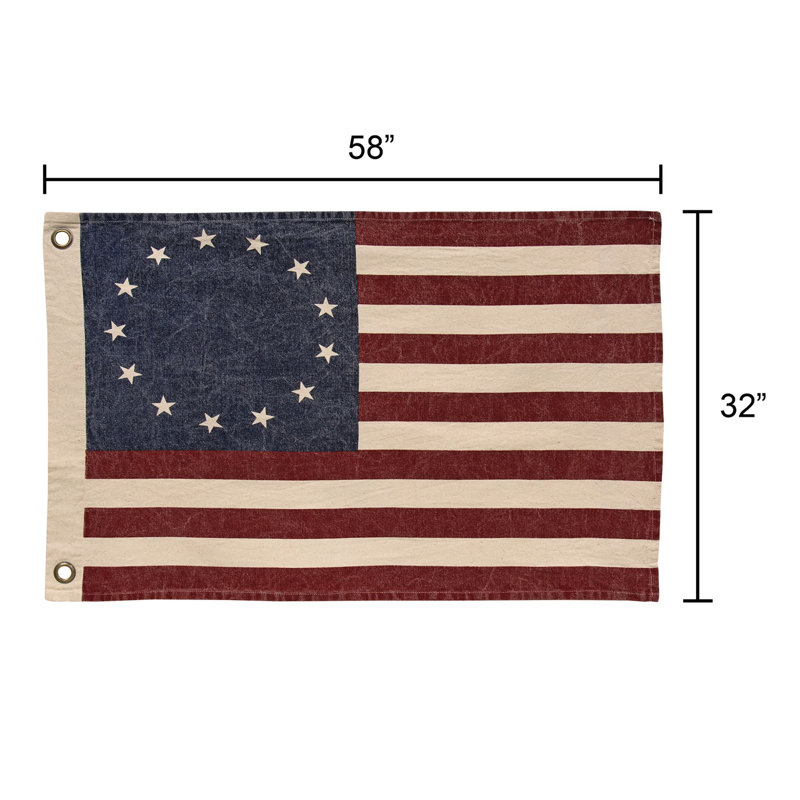 Natural Betsy Ross Flag, 32"x58"