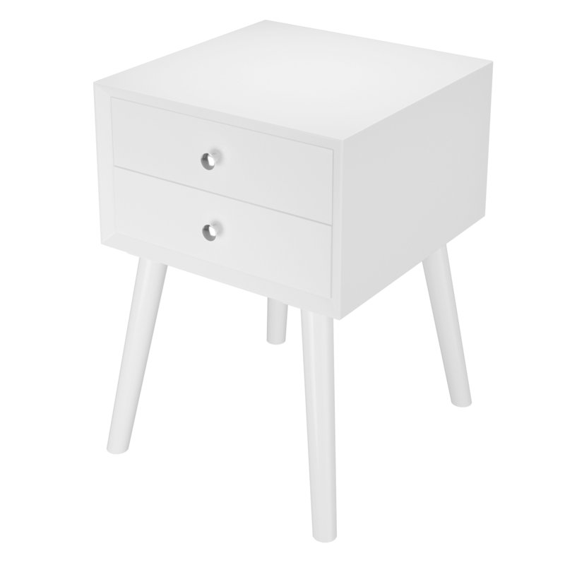 Headly 40 cm W Bedside Table, White