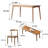 Table solid wood rectangle household simple
