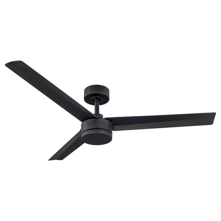 Breeze Collection Smart Indoor and Outdoor 52in 3-Blade Ceiling Fan with Remote Control Works With iOS or Android App