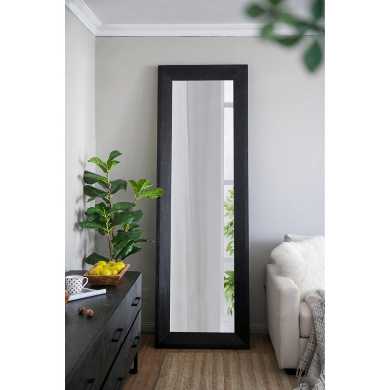 Miroir pleine grandeur, miroir de plancher noir
