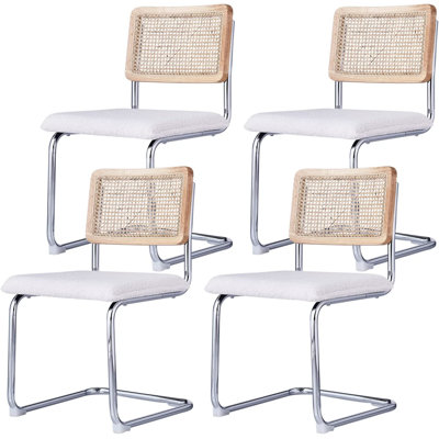 Chaise d'appoint en blanc / brun Allan-John