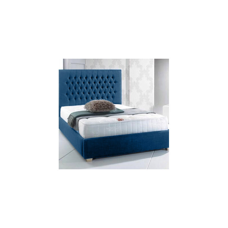 Upholstered Bed, Teal, Kingsize (5')