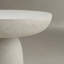 Ensemble de 2 tables basses rondes blanches sur pied en ciment MgO, pour intérieur et extérieur