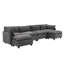 U-shape Boucle Upholstered Sectional Sofa With Armrest-107084687