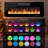 36" Ultra Thin Electric Recessed Wall Mounted Fireplace Heater with Timer Remote Black