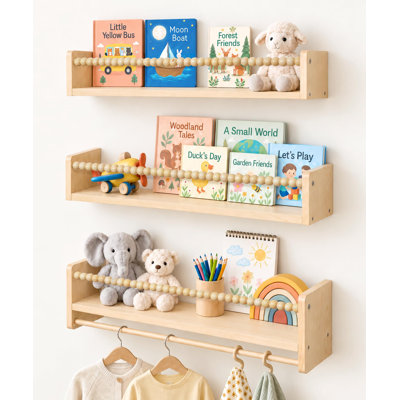 Ensemble de 3 étagères à livres pour chambre de bébé