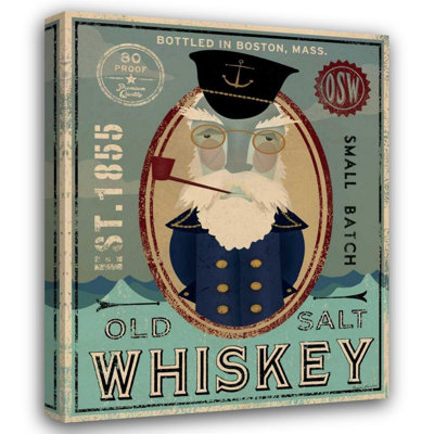 «Longshore Tides Fowler, Ryan», art sur toile tendue: Fisherman III Old Salt Whiskey