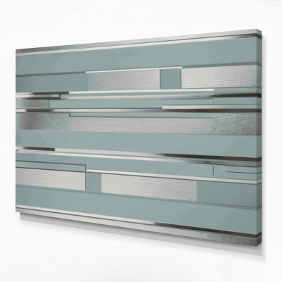 Minimalisme 39, art mural bleu sur toile