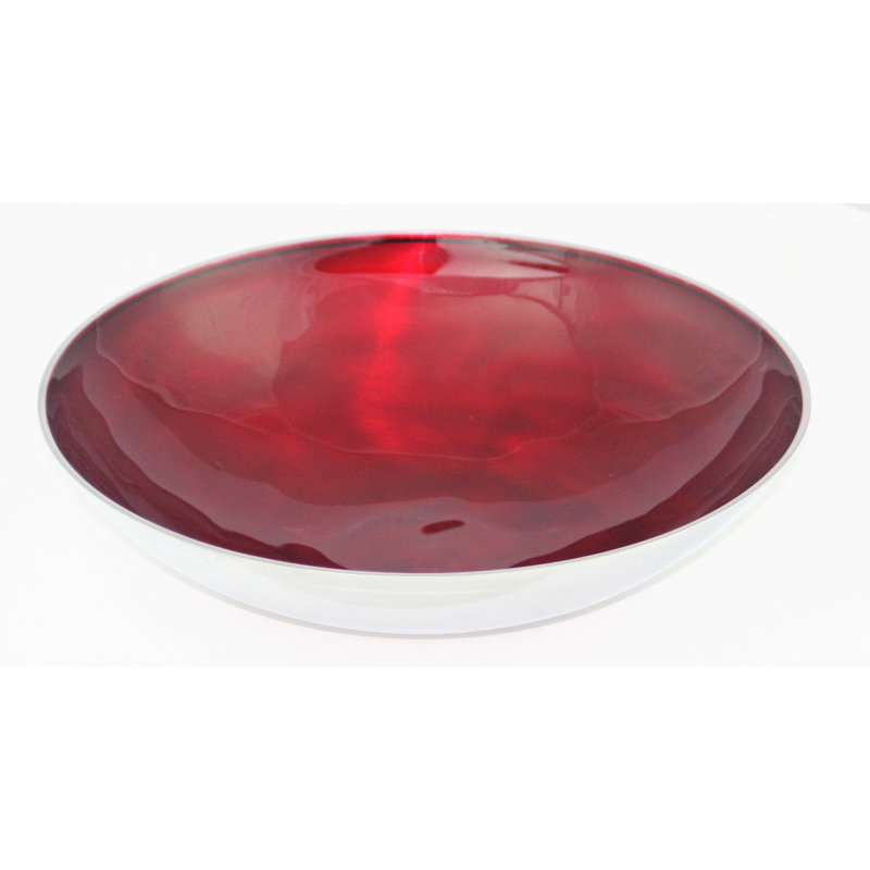 17 Stories Kinzie Aluminum Serving Bowl, Red