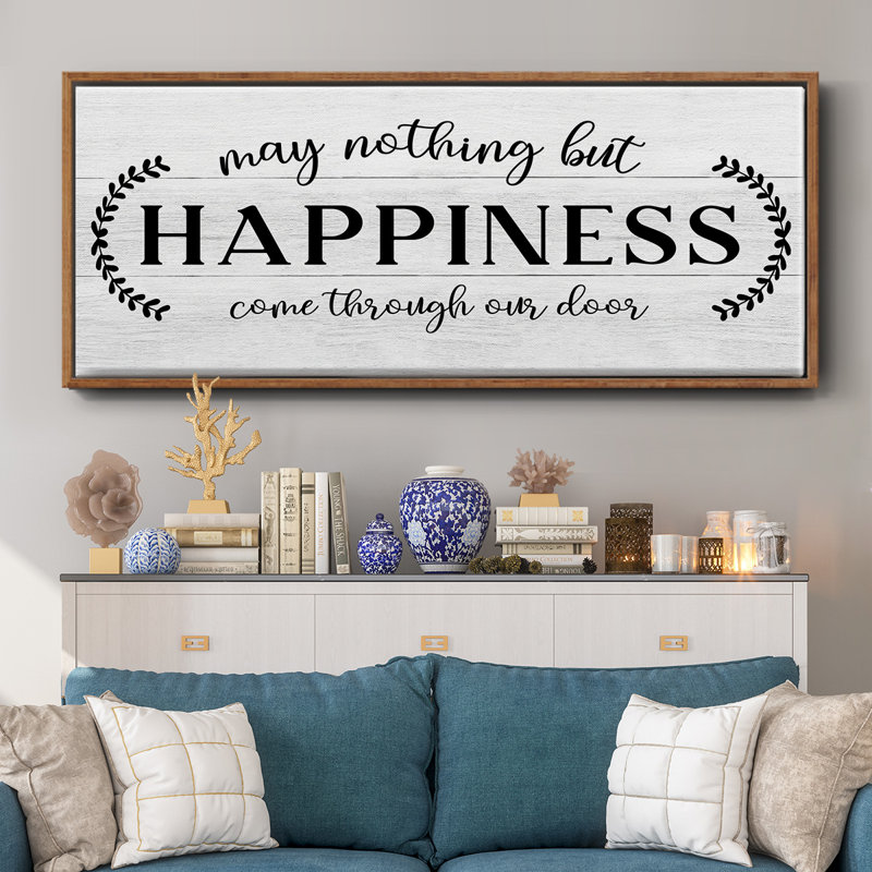 Through Our Door- Framed Canvas, 12" H x 30" W