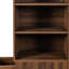 Armoire de rangement en bois H 70,87 "moderne avec tablette à 4 niveaux et 3 tiroirs latéraux pour le salon, le bureau personnel-2050429948
