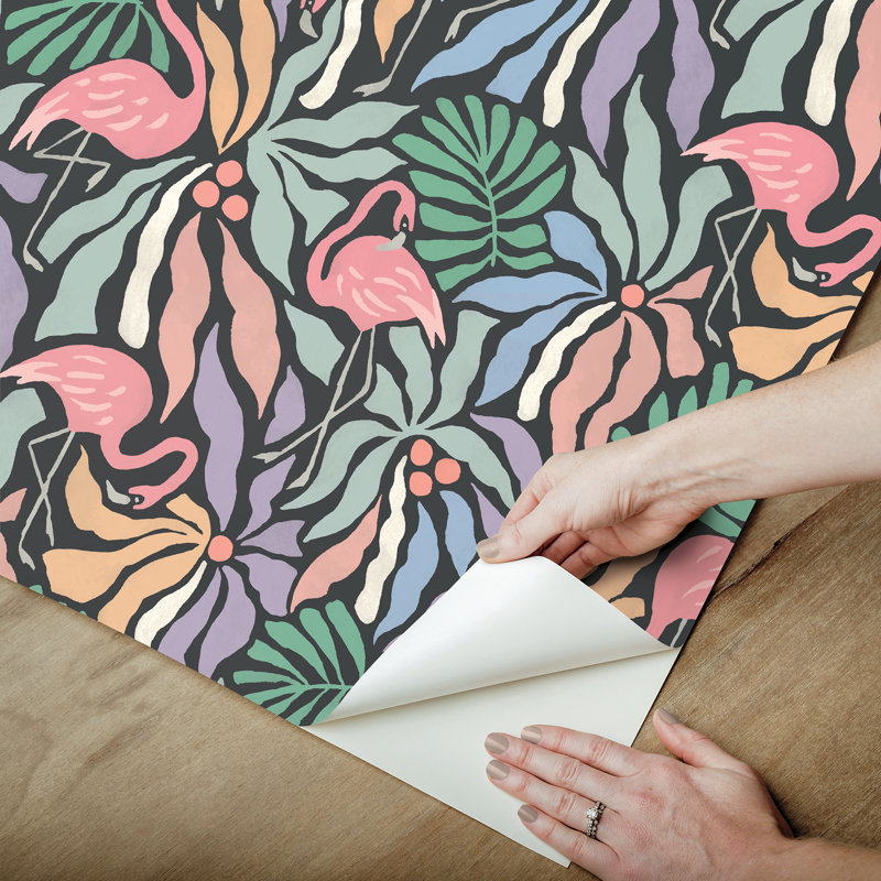 Papier peint adhésif Flamingo, Pink