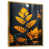 Toile avec cadre flottant or