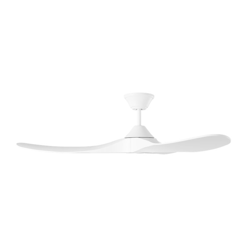 Outdoor Downrod Ceiling Fan, Matte White, 52"