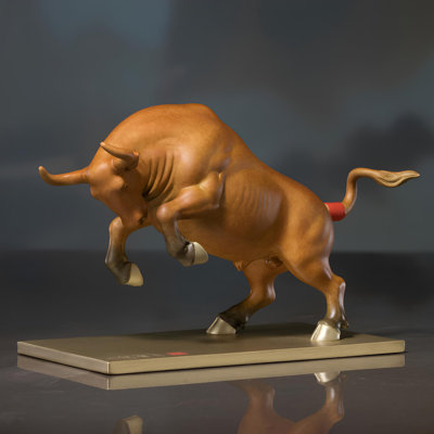 Lucky Brass Ox Statue - Elegant Home Decor Art Piece